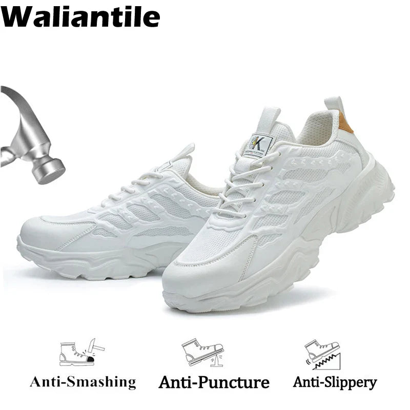Newest Safety Shoes For Men's Women Puncture Proof Industrial Work Boots Steel Toe Anti-smash Indestructible Footwear