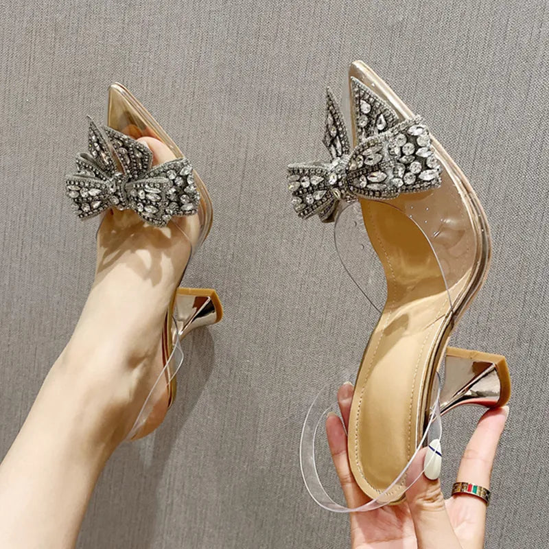 Women's PVC Transparent High Heels Sandal