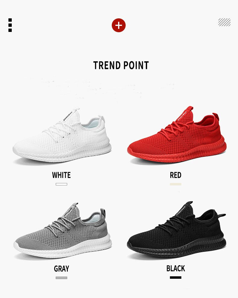 Shoes Men's Sneakers Breathable Gym Casual Light Walking Footwear Zapatillas Hombre