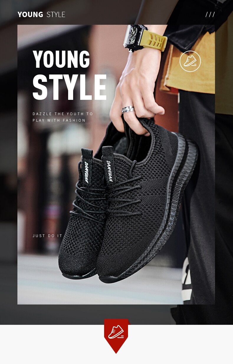 Shoes Men's Sneakers Breathable Gym Casual Light Walking Footwear Zapatillas Hombre