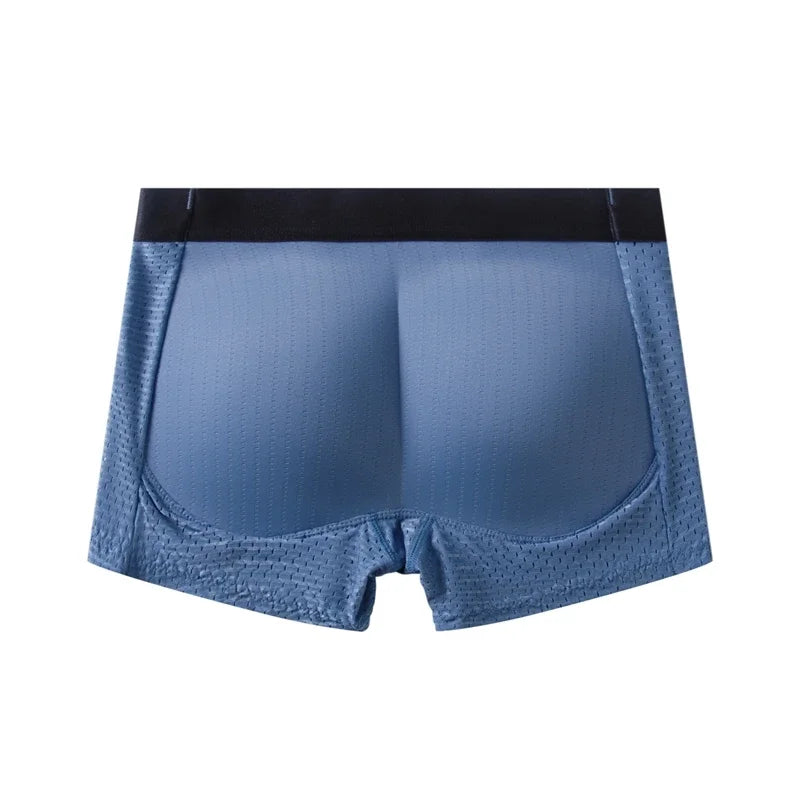 Nylon Ice Silk Men's Underwear Breathable Thickened Panties Buttocks Fake Butt Padded Butt Enhancer Booty Underpants