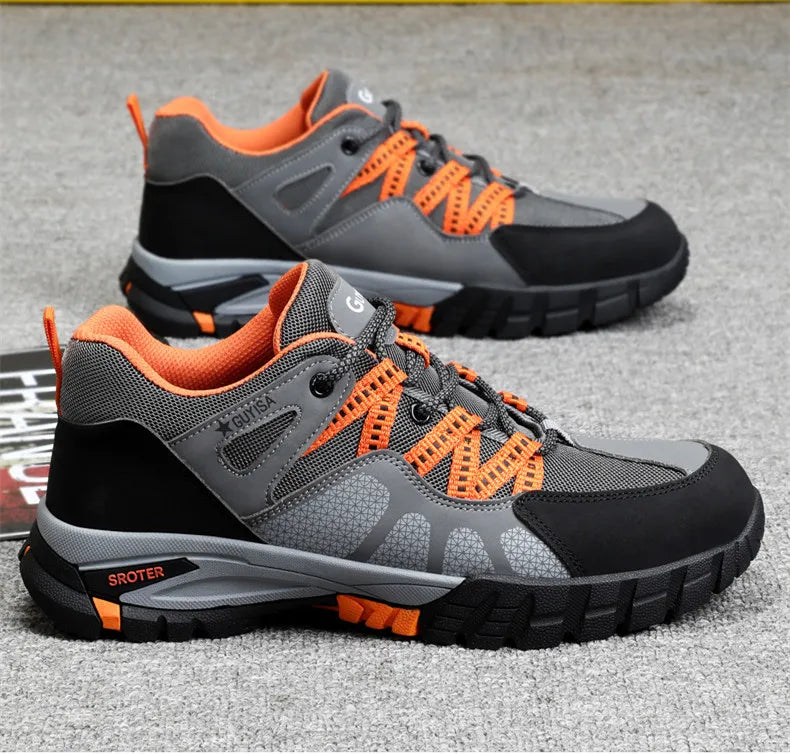 Work shoes with steel toe anti puncture work safety sneakers work men's safety anti-slip boots indestructible