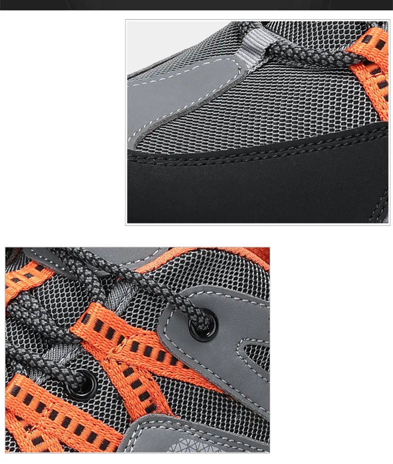 Work shoes with steel toe anti puncture work safety sneakers work men's safety anti-slip boots indestructible