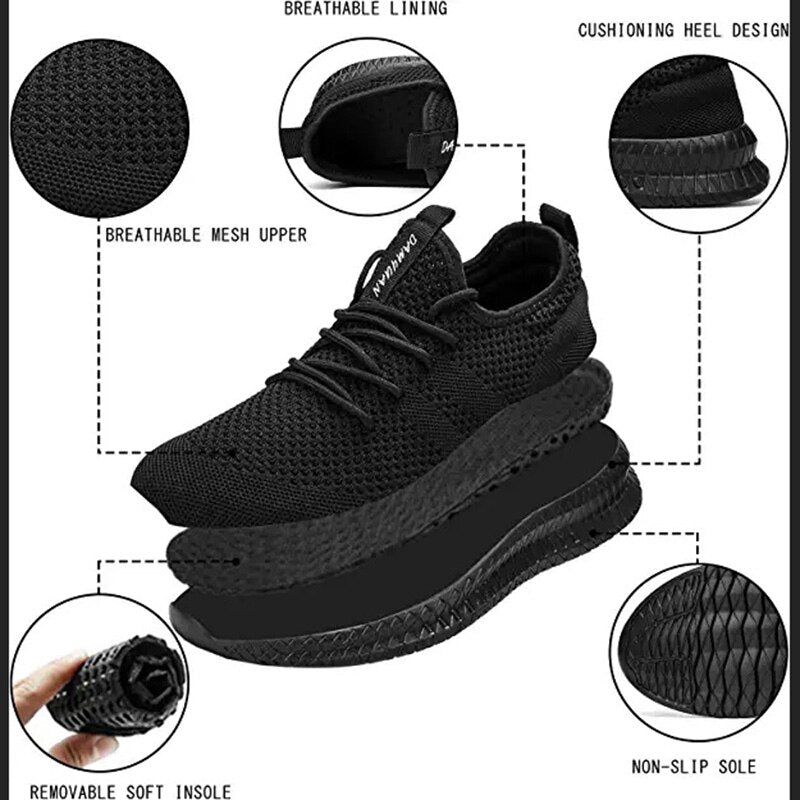 Shoes Men's Sneakers Breathable Gym Casual Light Walking Footwear Zapatillas Hombre