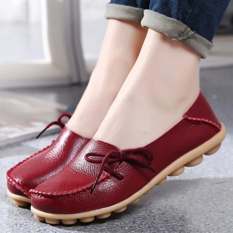 Women Shoes Slip On Bow Tie Flats Tennis Shoes