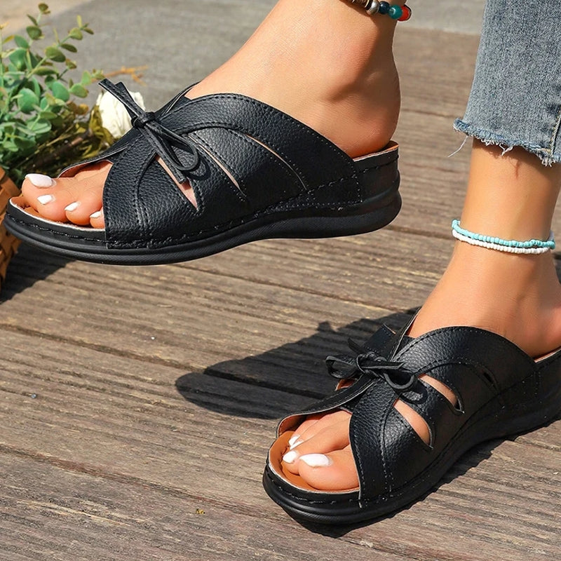 Women Sandals Sweet Wedges Heels Sandals