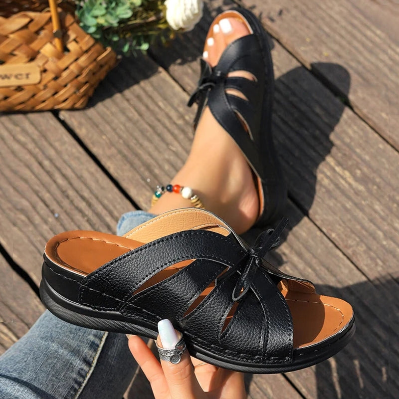 Women Sandals Sweet Wedges Heels Sandals