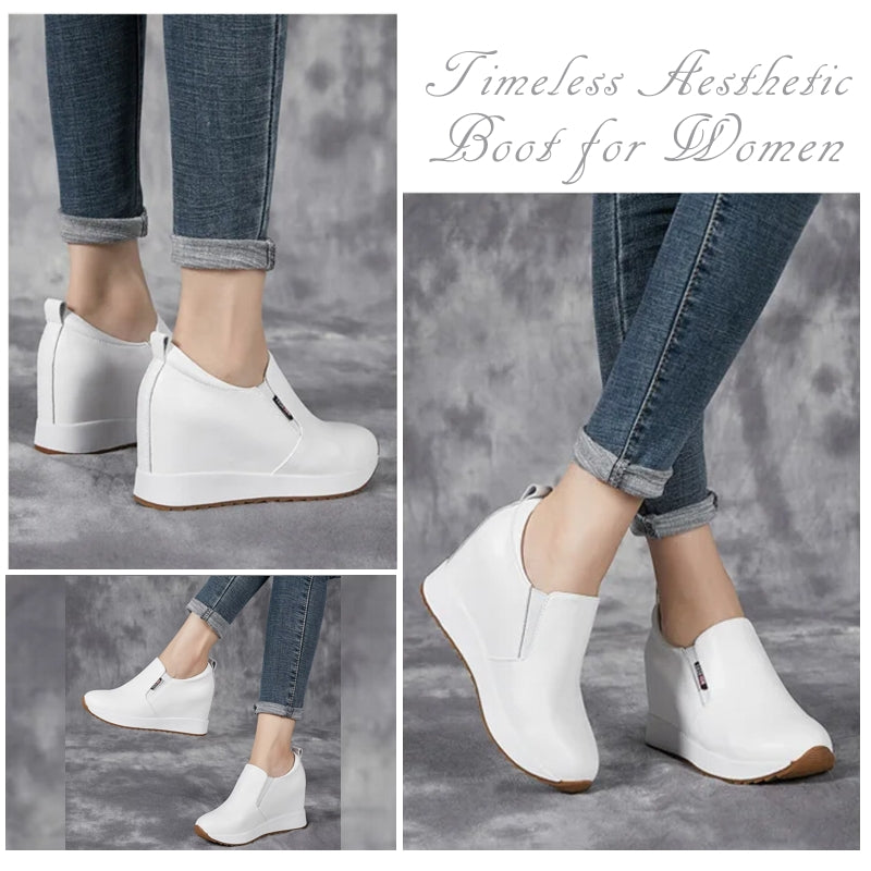 Genuine Leather Ankle Boot for Women 7cm