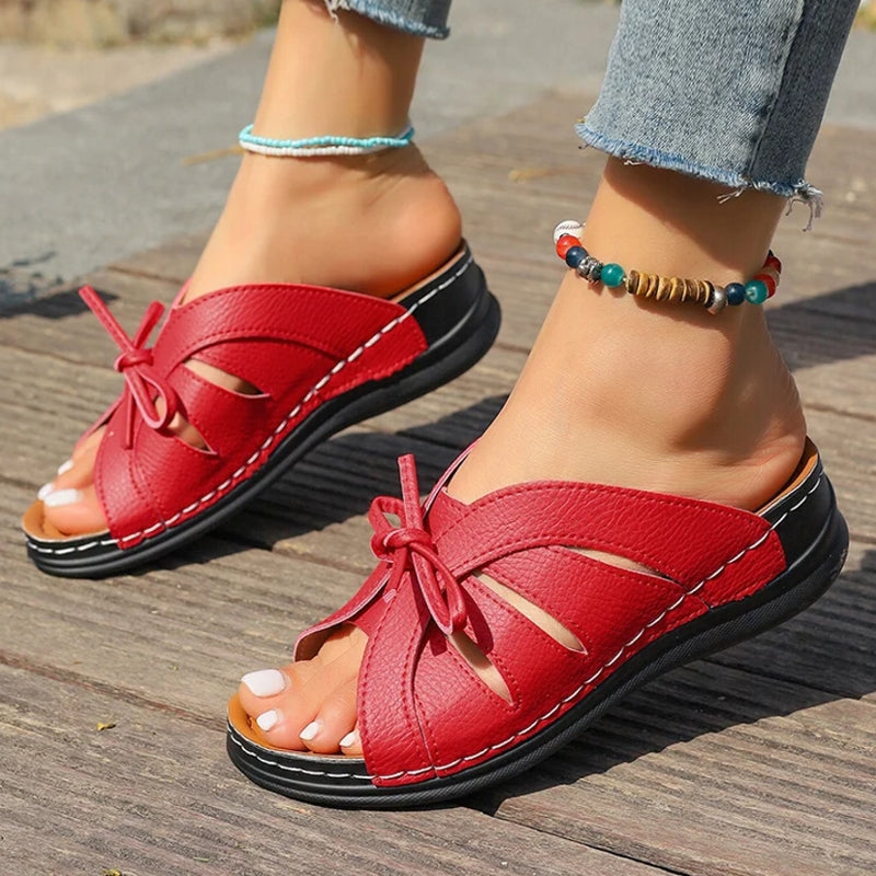 Women Sandals Sweet Wedges Heels Sandals